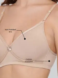 LYRA Pack Of 2 Combed Cotton Seamless Cross Over Moulded Bra