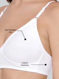 LYRA Pack Of 2 Combed Cotton Seamless Cross Over Moulded Bra