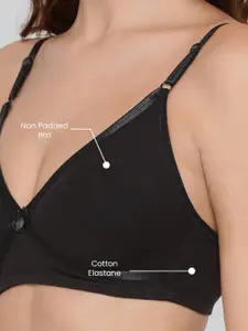 LYRA Pack Of 2 Combed Cotton Seamless Cross Over Moulded Bra