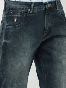 Cantabil Men Mid Rise Heavy Fade Regular Fit Stretchable Cotton Jeans