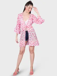 BUY NEW TREND Women Floral Printed Georgette Shrug