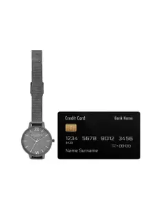 Olivia Burton Women Glitter Embellished Stainless Steel Analogue Watch OB16GD49