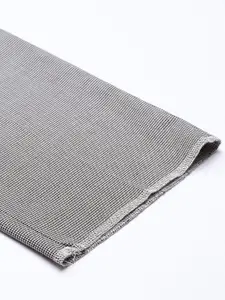 Van Heusen Men Textured Self Design Slim Fit Mid-Rise Woven Flat-Front Formal Trousers