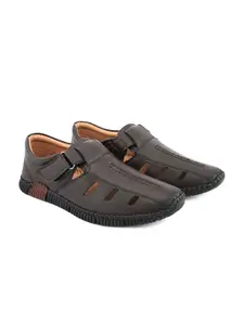 Roadster Men Textured Velcro Closure Shoe-Style Sandals