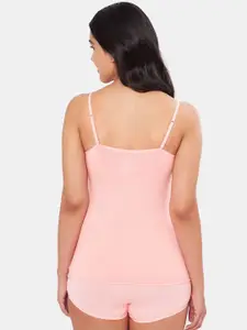 Amante Solid Sleeveless Round Neck Camisole