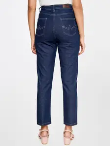 AND Women Regular Fit Mid-Rise Pure Cotton Jeans