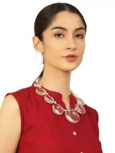 Bamboo Tree Jewels Transparent Beaded Necklace