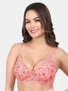 Amour Secret Geometric Lightly Padded All Day Comfort Full Coverage Multiway Seamless Bra