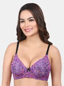 Amour Secret Polka Dot Printed Full Coverage Lightly Padded Bra