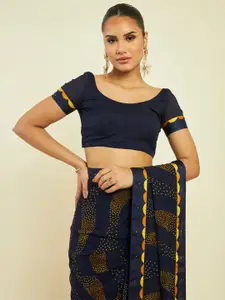 Soch Abstract Printed Pure Georgette Saree