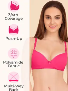Tweens Pack of 2 Push-Up Soft Polyamide 3/4th Coverage Bra