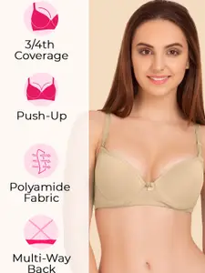 Tweens Pack of 2 Push-Up Soft Polyamide 3/4th Coverage Bra
