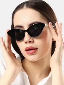 HAUTE SAUCE by  Campus Sutra Women Cateye Sunglasses with Polarised Lens SS23_HSSG1228