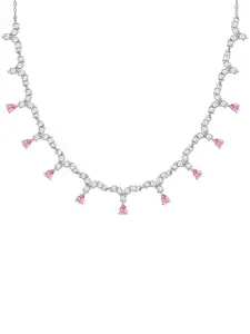 GIVA Sterling Silver Rhodium-Plated Necklace