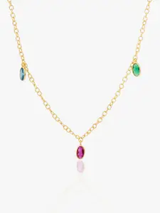 March by FableStreet Sterling Silver Gold-Plated Necklace