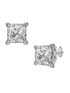 Peora Silver-Plated Contemporary Studs Earrings