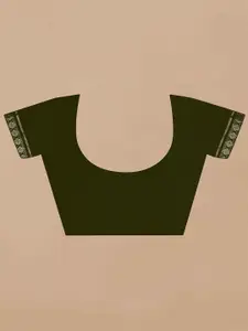 Sangria Striped Pure Chiffon Saree