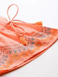 aarke Ritu Kumar Ethnic Motifs Printed Bell Sleeves Pure Cotton Kurti