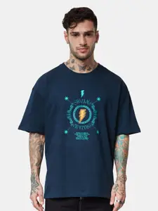 The Souled Store Shazam Realm of Gods Print Drop Shoulder Sleeves Cotton Oversized T-Shirt