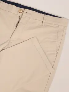 U.S. Polo Assn. Men Brown Slim Fit Mid-Rise Chinos