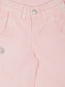 U.S. Polo Assn. Kids Girls Wide Leg Light Fade Jeans