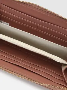 max Women Self Design Three Fold Wallet with SD Card Holder