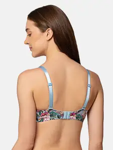 Triumph Printed Lightly Padded Non-Wired All Day Comfort Seamless T-shirt Bra