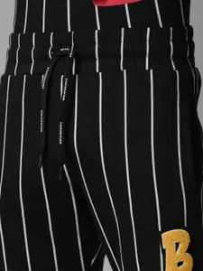 Breakbounce Men Striped Cotton Track Pants