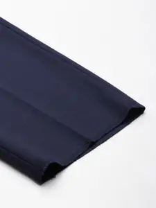 Van Heusen Men Solid Custom Fit Mid-Rise Formal Trousers