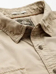 Royal Enfield Men Cotton Slim Fit Opaque Casual Shirt