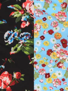 CUTECUMBER Girls Pack of 2 Floral Printed Shorts