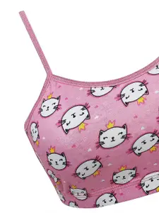 DChica Girls Printed Non Padded Cotton All Day Comfort Sports Beginners Bra