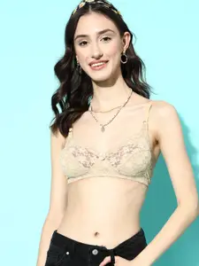 DressBerry Floral Lace Bra - Medium Coverage