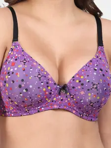 Amour Secret Pack Of 3 Geometric Printed Lightly Padded Non-Wired All Day Comfort Bra