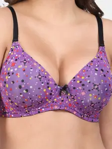 Amour Secret Pack Of 2 Polka Dot Printed Full Coverage Lightly Padded Non-Wired Bra
