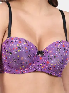 Amour Secret Pack Of 3 Polka Dots Printed Lightly Padded Full Coverage Non-Wired Bra