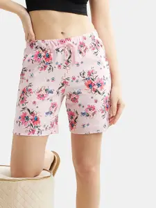 Jockey Printed Super Combed Cotton Relaxed Fit Shorts-RX65