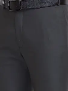 Park Avenue Men Super Slim Fit Mid Rise Plain Formal Trousers