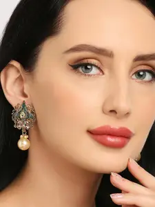 OOMPH Set Of 2 Gold-Plated Drop Earrings