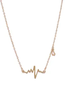 OOMPH Heartbeat Shape Pendant Necklace