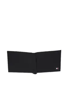 Tommy Hilfiger Men Black Two Fold Leather Wallet