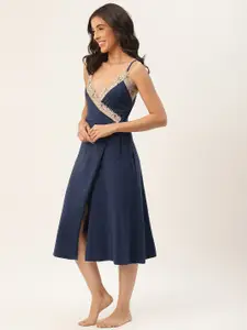 Ms.Lingies V Neck Lace Up Detail Nightdress