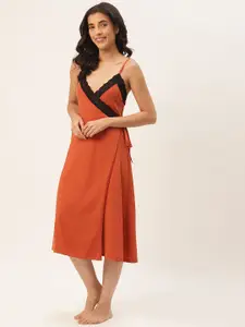 Ms.Lingies V Neck Lace Up Detail Nightdress