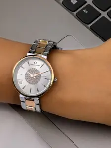 SWADESI STUFF Women Embellished Dial & Stainless Steel Straps Watch SF0502 9