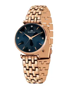 SWADESI STUFF Women Embellished Dial & Stainless Steel Straps Analogue Watch SF0503