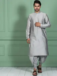 KISAH Men Cotton Kurta Indowestern Sherwani Set
