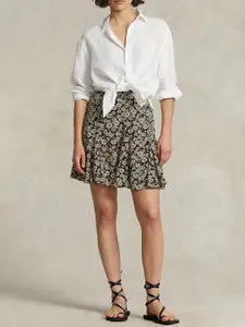 Polo Ralph Lauren Floral Printed Flared Mini Skirts