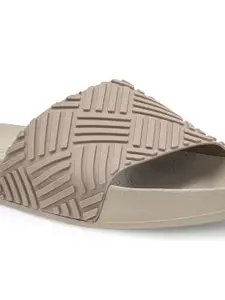 Red Tape Men Self Design Rubber Sliders