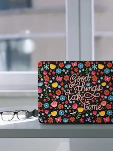 happywagon Good Things & Floral Print Laptop Skin