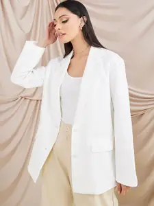 Styli Oversized Textured Longline Blazer